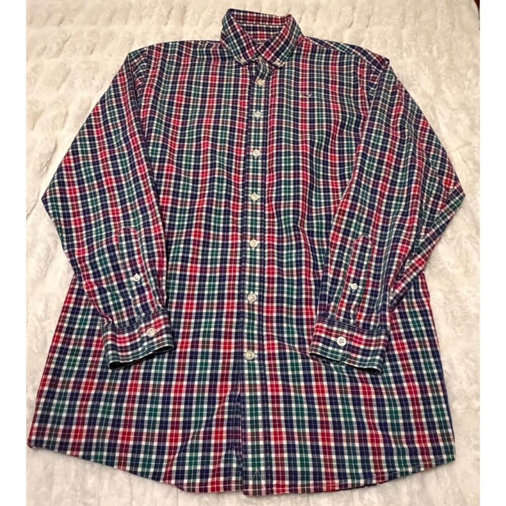 Vineyard Vines by Shep & Ian Slim Fit Whale Plaid Button-Down Shirt Men's Size L